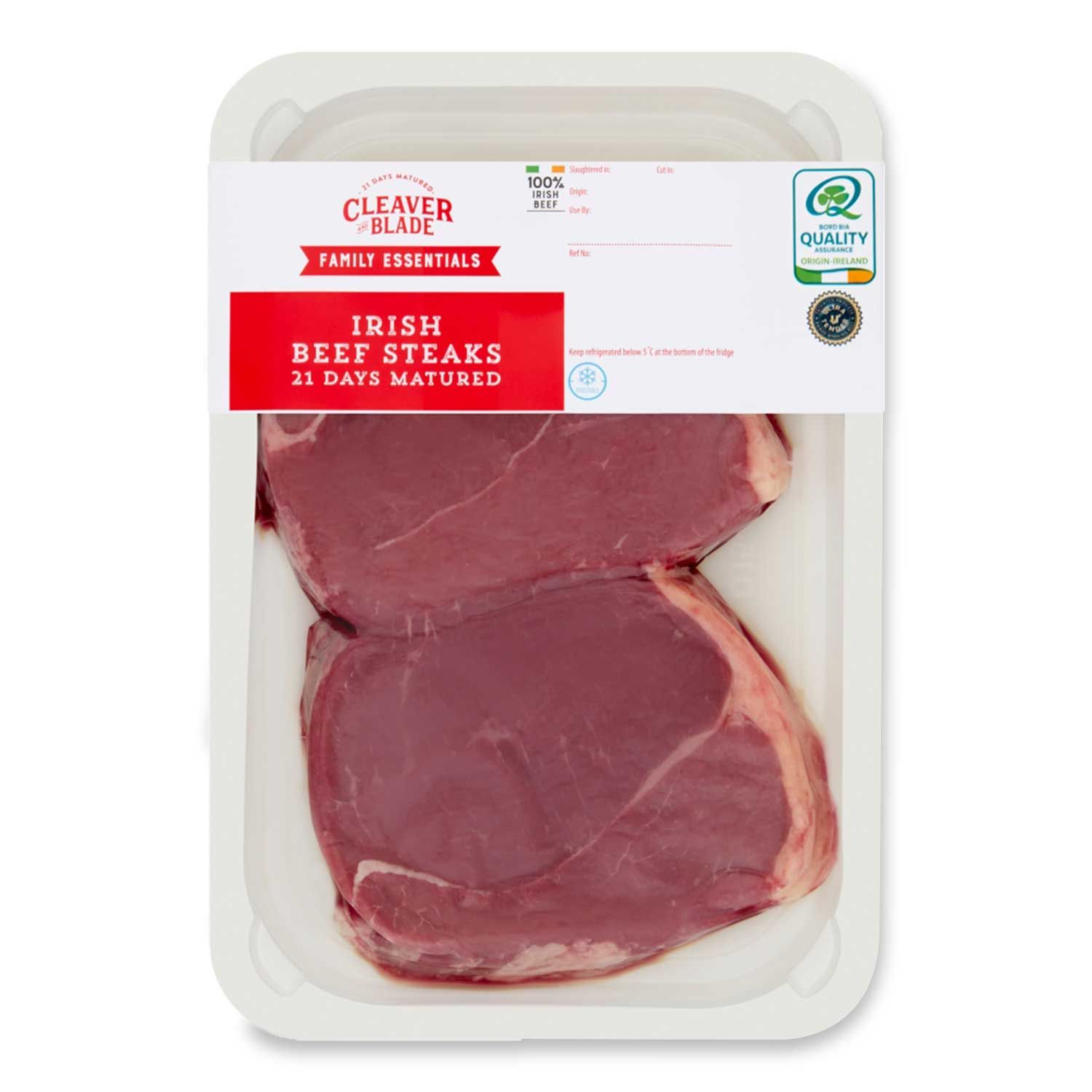 Family Essentials Irish Beef Steaks 454g Cleaver And Blade